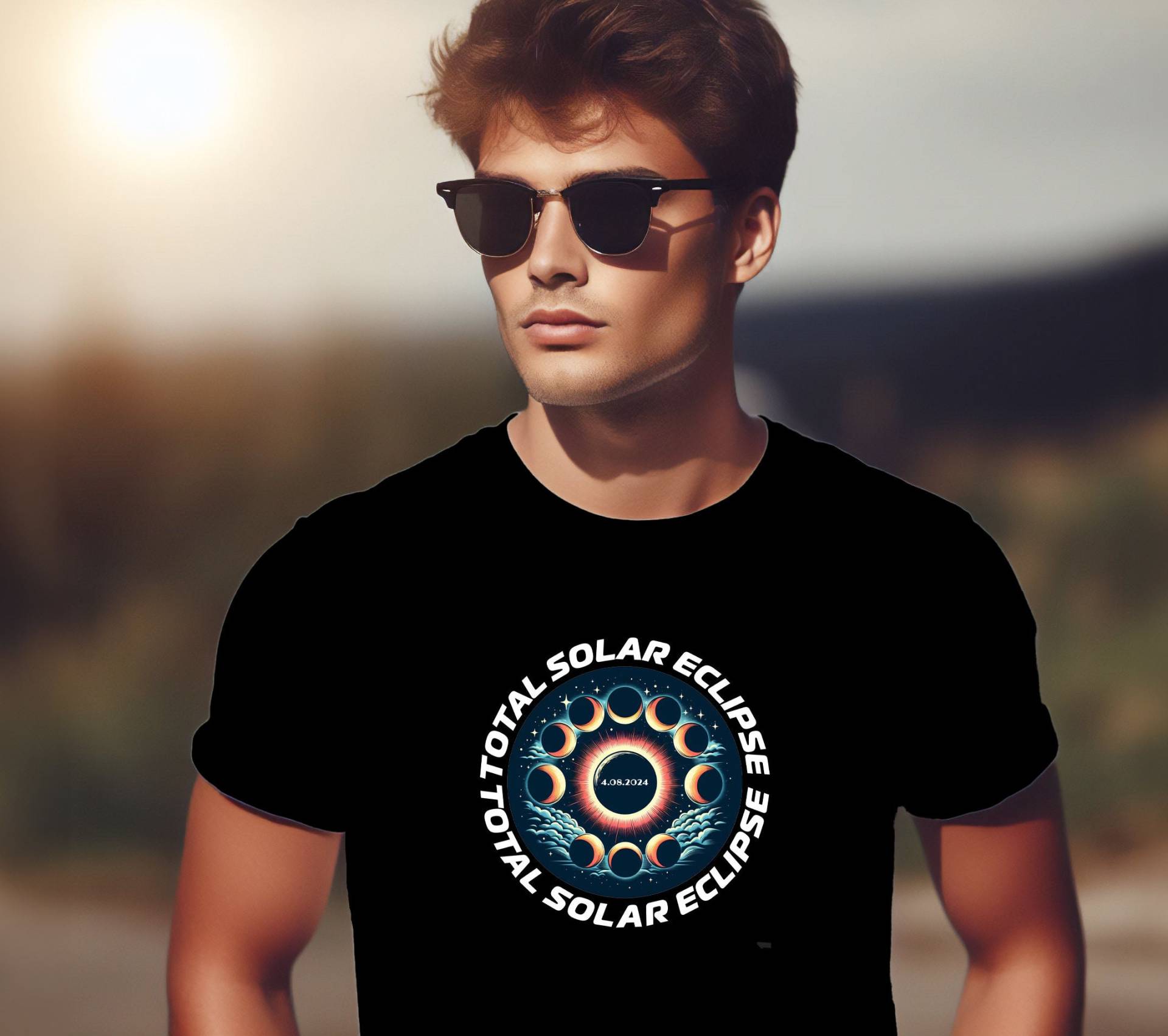 Total Solar Eclipse April 8, 2024, Solar Eclipse 2024 T - Shirt, Spring 8 Sun Moon, Astronomy Event, Totality Souvenir von WebserviceArt