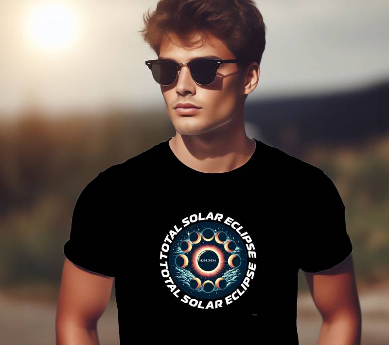 Total Solar Eclipse April 8, 2024, Solar Eclipse 2024 T - Shirt, Spring 8 Sun Moon, Astronomy Event, Totality Souvenir von WebserviceArt