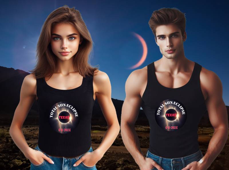 Total Solar Eclipse Texas Tank Top, Top, 2024 Shirt Gift Totality Tanktop, Party Tank Top Eclipse von WebserviceArt