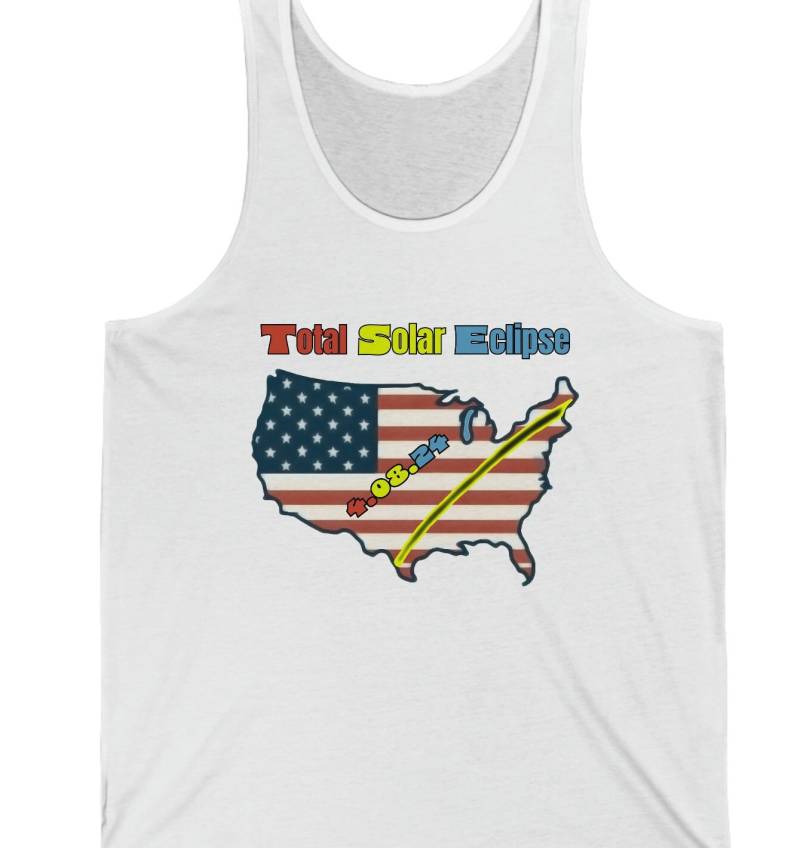 Total Solar Eclipse Usa Tank Top, Top, 2024 Shirt Gift Totality Tanktop, Party Tank Top Eclipse von WebserviceArt