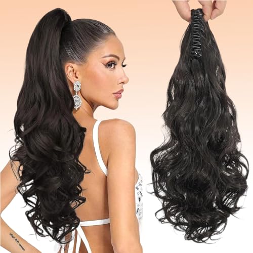 Webshaiy Ponytail Extension Pferdeschwanz Haarteil, Lange Wellig Pferdeschwanz Zopf Extension Synthetik Haarverlängerung Claw Clip in Haarteil Ponytail für Damen 55cm Dunkelbraun Webshaiy Ponytail Extension Pferdeschwanz Haarteil, Lange Wellig Pferdeschwanz Zopf Extension Synthetik Haarverlängerung Claw Clip in Haarteil Ponytail für Damen 55cm Dunkelbraun von Webshaiy