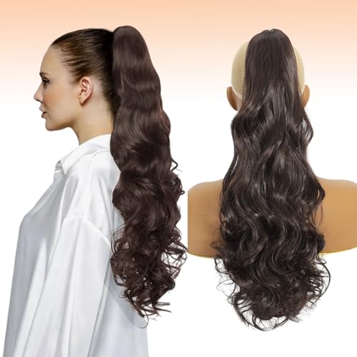 Webshaiy Ponytail Extension Pferdeschwanz Haarteil, Lange Wellig Pferdeschwanz Zopf Extension Synthetik Haarverlängerung Claw Clip in Haarteil Ponytail für Damen 55cm Schokoladenbraun Webshaiy Ponytail Extension Pferdeschwanz Haarteil, Lange Wellig Pferdeschwanz Zopf Extension Synthetik Haarverlängerung Claw Clip in Haarteil Ponytail für Damen 55cm Schokoladenbraun von Webshaiy