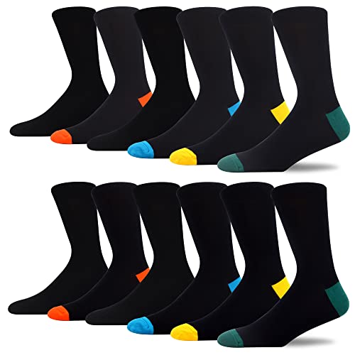 WeciBor Bambus-Socken Atmungsaktiv gegen Schweißfüße Super Weich Unisex Socken 12 Paar, Größe 43-46 von WeciBor