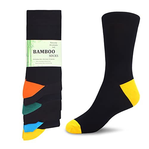 WeciBor Bambus-Socken Atmungsaktiv gegen Schweißfüße Unisex Socken 6 Paar, Größe 38-42 von WeciBor