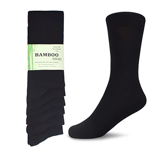 WeciBor Bambus-Socken Atmungsaktiv gegen Schweißfüße Super Weich Unisex Socken 6 Paar, Größe 47-49 von WeciBor