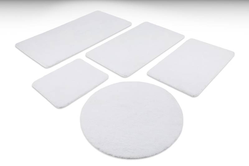 Wecon home Basics Badematte "Joris" Höhe 20 mm rutschhemmend beschichtet strapazierfähig waschbar, viele Größen, Badezimmerteppich, uni von Wecon Home Basics