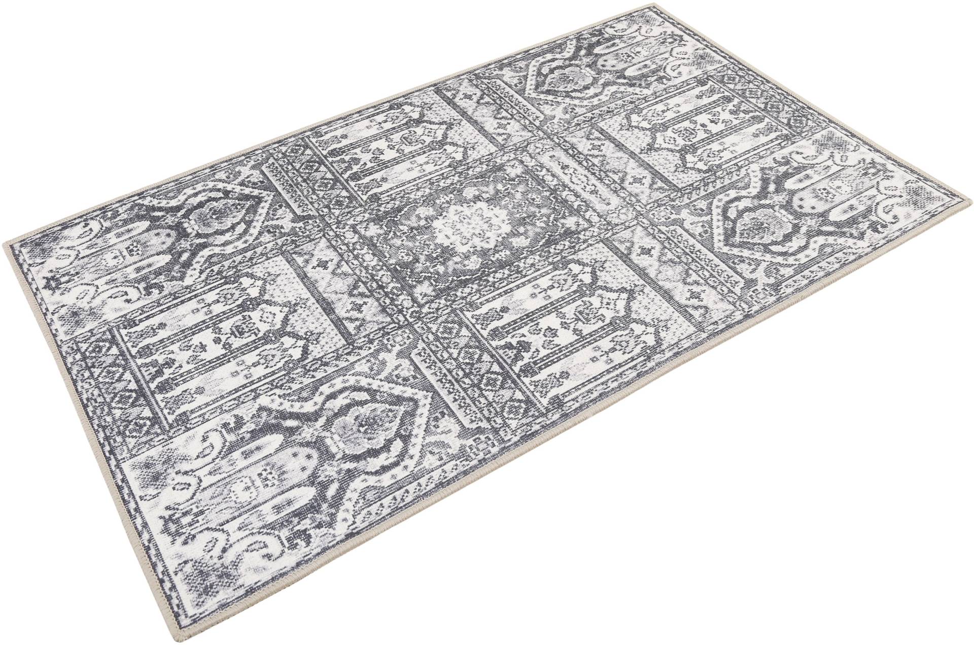 Wecon home Badematte "Vintage Café" Höhe 6 mm rutschhemmend beschichtet fußbodenheizungsgeeignet  schnell trocknend Vintage Orient Stil, Badezimmerteppich, waschbar von Wecon Home