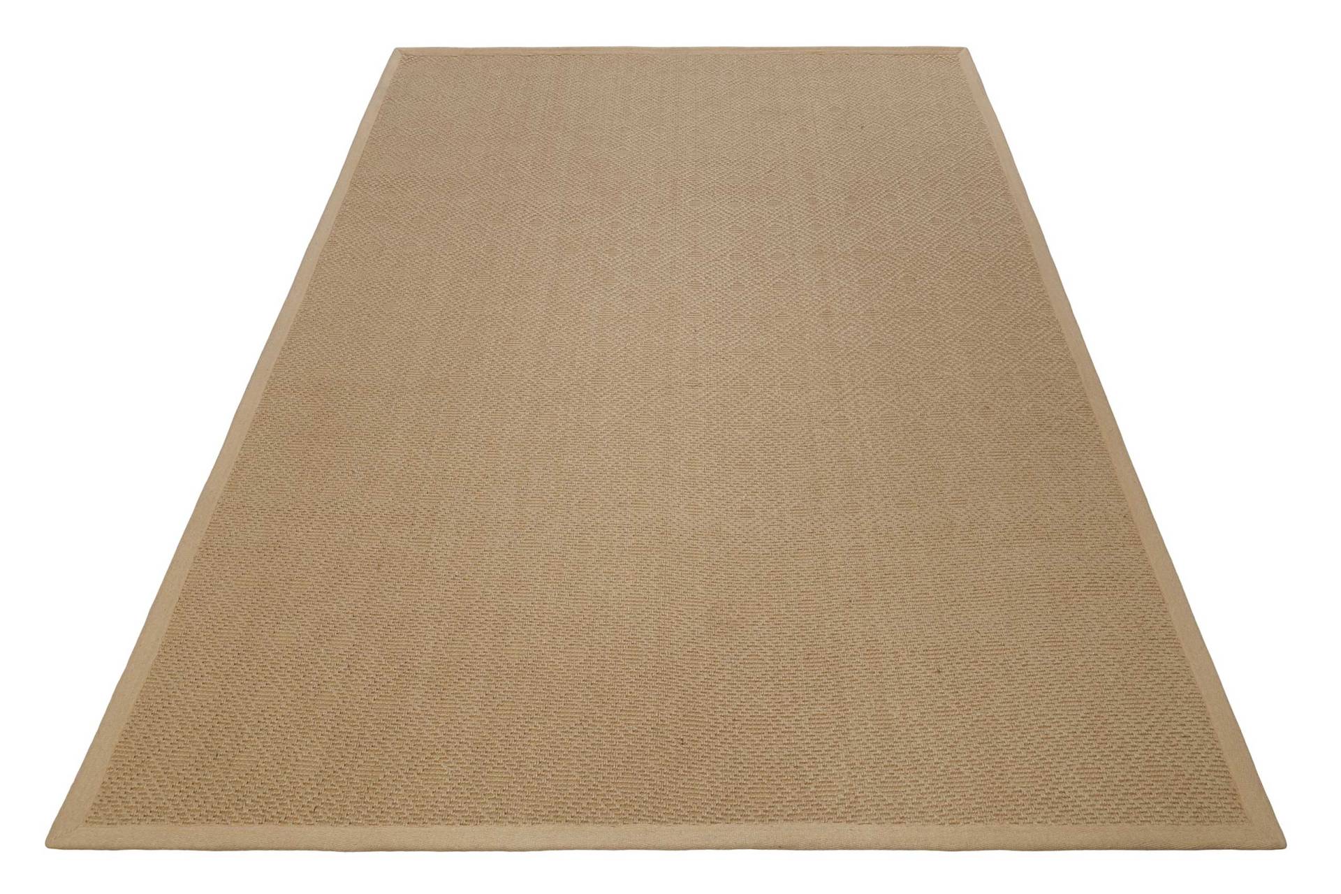 Wecon home Teppich "Hugo two, Juteteppich, als Läufer erhältlich" rechteckig 8 mm Höhe Naturfaser, 100% Jute, Sisal-Optik, pflegeleicht, Wohnzimmer, Raute von Wecon Home