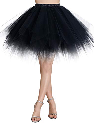 Wedtrend Damen Petticoat Tutu Tüllrock 50er Kurz Ballet Tanzkleid Unterrock Cosplay Crinoline Rockabilly für Karneval Partykleid WTC10036BlackM Wedtrend Damen Petticoat Tutu Tüllrock 50er Kurz Ballet Tanzkleid Unterrock Cosplay Crinoline Rockabilly für Karneval Partykleid WTC10036BlackM von Wedtrend