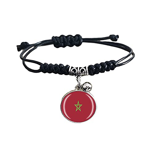 Armband mit Marokko-Flagge, verstellbar, Nylon, Kristall, Souvenir, modisch, handgefertigt, für Damen und Herren von Wedare Souvenir