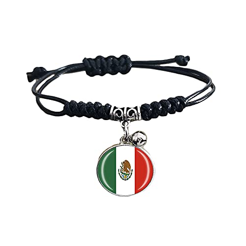 Armband mit Mexiko-Flagge, verstellbar, Nylon, Kristall, Souvenir, handgefertigt, für Herren und Damen, besonderes Geschenk von Wedare Souvenir