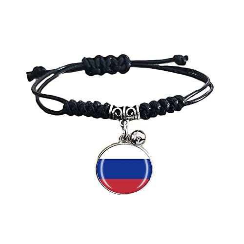 Armband mit Russland-Flagge, verstellbar, Nylon, Kristall, Souvenir, handgefertigt, für Herren und Damen, besonderes Geschenk von Wedare Souvenir