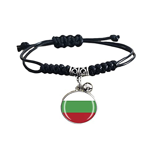 Geflochtenes Armband mit Bulgarien-Flagge, verstellbar, Nylonkette, Kristallarmband, Souvenir, modisches handgefertigtes Armband für Damen und Herren von Wedare Souvenir