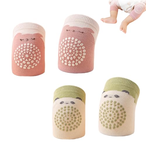 WeddHuis 2 Paar Knieschoner Baby Geeignet für 0-1 Jahre Krabbelhilfe Krabbelstrumpfhose Baby Krabbelhose Baby von WeddHuis