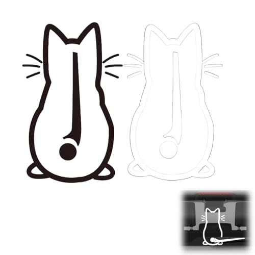 WeddHuis 2 Stück Katzen Wischer Aufkleber Lustiger Cartoon Kätzchen Schwanz Auto Scheibenwischer Aufkleber Auto Körper Aufkleber von WeddHuis