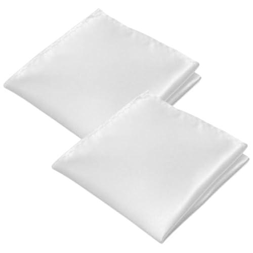 2 Stück unifarbene Taschentücher, Größe 22 x 22 cm, vorgefaltet, Herren Stofftaschentücher, weiß, Herren Taschentuch Set von WeddHuis