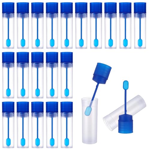 WeddHuis 20 Stück Stuhlprobenröhrchen Kotprobenröhrchen für Hund und Katze Probenröhrchen mit Löffel 15ml Probenbehälter für Haustiere von WeddHuis