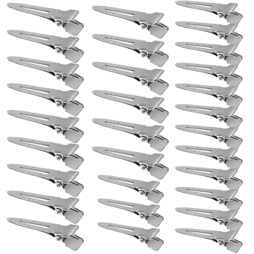 WeddHuis 30 Stück Metall Alligator Haarspangen Haarclips Haarklemmen Friseur Damen Mädchen Haarstyling DIY (4,5cm&5,5 cm) von WeddHuis