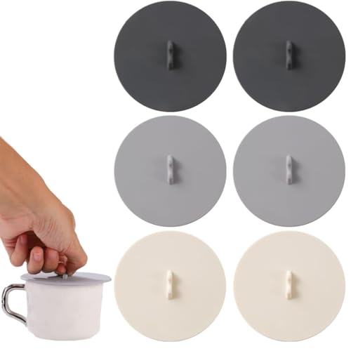 WeddHuis 6 Stück Silikondeckel für Gläser 10cm Glasabdeckung als Insektenschutz Wiederverwendbarer Deckel für Trinkgläser Becher und Tassen von WeddHuis