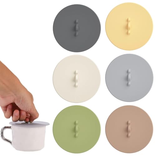 WeddHuis 6 Stück Silikondeckel für Gläser und Trinkgläser Wiederverwendbarer Glasabdeckung als Insektenschutz für Tasse Becher Bierkrug 10cm von WeddHuis