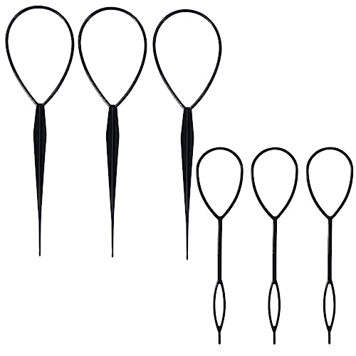 WeddHuis 6 Stück loop tool, Haar Schwanz Twister, Haargeflecht Werkzeug, Französisch Haar Twister, Schnell Spiral Flechten DIY Haar Styling Aid Werkzeug für Frauen, Mädchen von WeddHuis