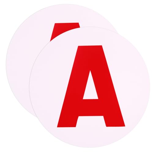 WeddHuis Anfänger Fahrzeug-Magnet Fahranfänger Kennzeichnung A-Plakette International A Symbol kfz_620 (15 cm Rund) (Rot) von WeddHuis