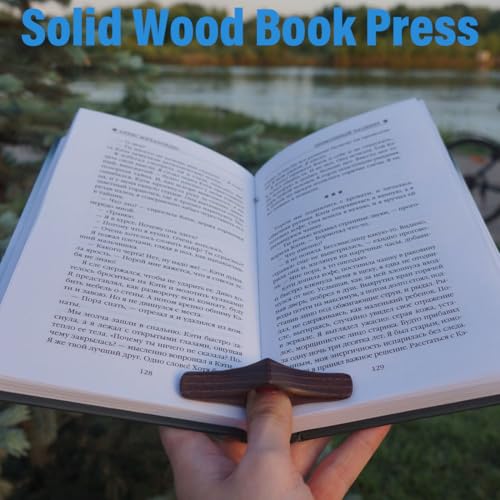 WeddHuis Book Page Holder Handmade Walnut Thumb Thing Reading Accessories Book Accessories Gift for Book Lovers Bookworms Library Gifts (23mm-25mm) von WeddHuis