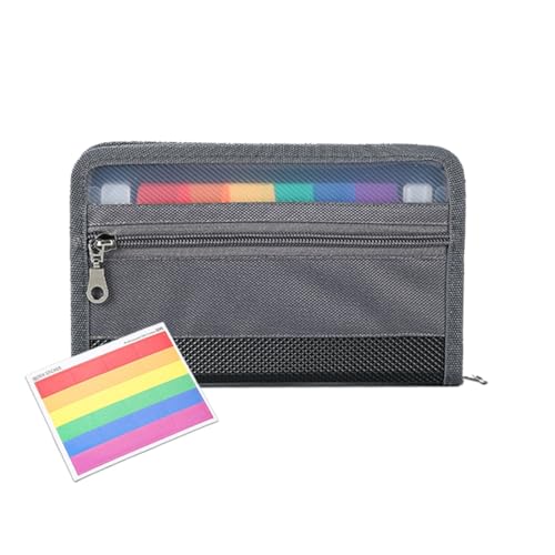 WeddHuis Dokumentenmappe Organizer mit Reißverschluss Ordnungsmappe 13 Fächern für Schecks Rechnungen Quittungen Tickets (A6) von WeddHuis