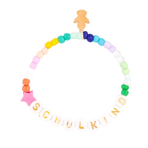 WeddHuis Einschulung Geschenk Mädchen Schutzengel Ärmbänder Schulkind Schultüte Füllung Geschenk Schulkind Schulanfang Geschenk Glücksbringer mit Grußkarte Geschenkbox von WeddHuis