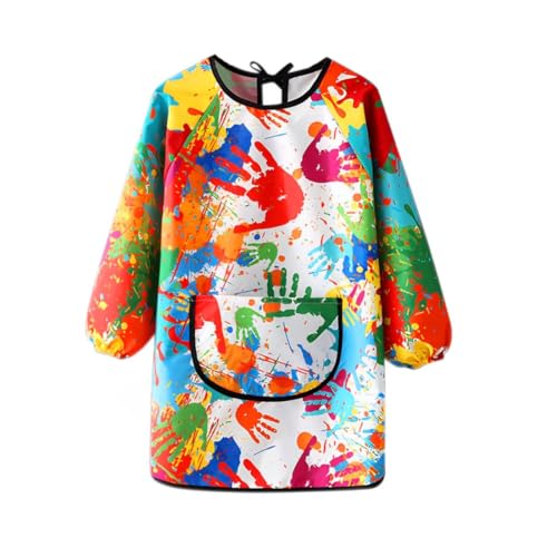 WeddHuis Kinder Malschürze, Wasserdicht und Einstellbar, mit Ärmeln und Big Taschen, für Mädchen und Jungen, Schule, Kunst, Malerei, Basteln, Malen (für 7-11 Jahre) von WeddHuis