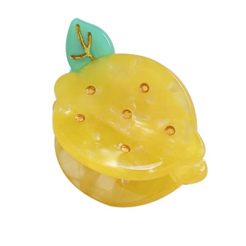 WeddHuis Sommer Haarklammern, Süße Zitrone Haarklauen Clips, Kleine Cellulose Acetat Haarspangen für Frauen, Leicht und Bunt (Zitrone) von WeddHuis