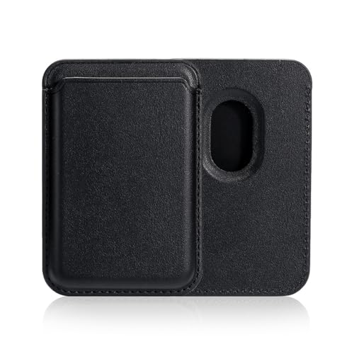WeddHuis Wallet Leder für 15/14/13/12 Pro/Max/Plus/Mini,RFID-Kartenhalter mit Magnet(Schwarz) von WeddHuis