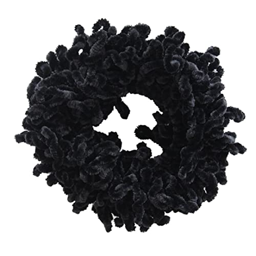 Scunchies for Girls Zopfgummi Haarthaare für Frauen voluminierende Scrunchie große Haare Bindungen elastische Haarbänder Haare Kopfbedeckung Schwarz von Weddflower