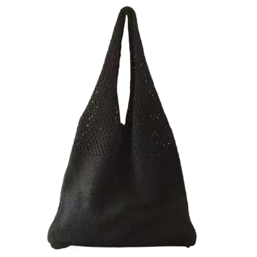 Weddflower HäKeltasche FüR Damen Bohemian-Stil Minimalistisch Tragetasche GroßEs FassungsvermöGen UmhäNgetasche 38.1 X 58.4 Cm Waschbare HäKel-Tragetasche FüR Den Strand von Weddflower