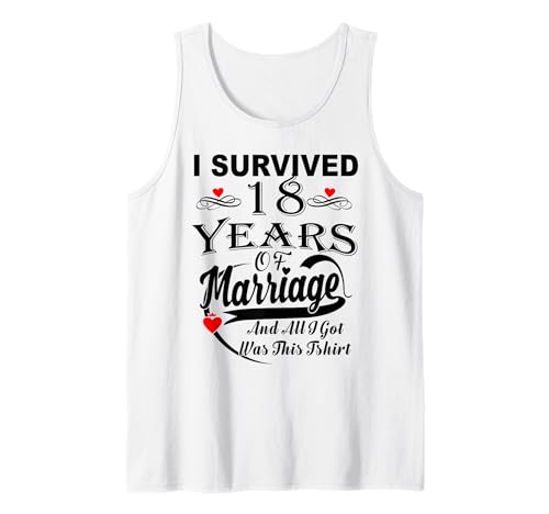 Geschenk zum 18. Hochzeitstag für Frauen Männer Paare Tank Top Geschenk zum 18. Hochzeitstag für Frauen Männer Paare Tank Top von Wedding Anniversary Shirt
