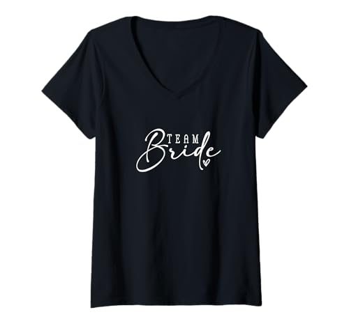 Damen Hochzeitstag Braut Team T-Shirt mit V-Ausschnitt Damen Hochzeitstag Braut Team T-Shirt mit V-Ausschnitt von Wedding Day Celebration Engagement