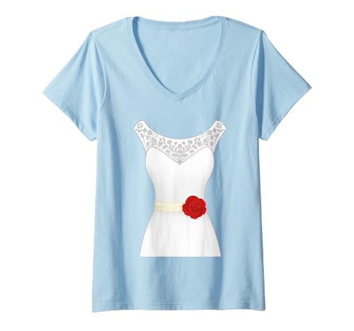 Damen Hochzeitskleid Brautdusche Junggesellinnenabschied Geschenk T-Shirt mit V-Ausschnitt Damen Hochzeitskleid Brautdusche Junggesellinnenabschied Geschenk T-Shirt mit V-Ausschnitt von Wedding Dress Tee