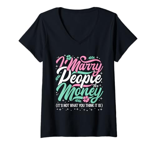 Damen Ordined Minister Ehe Heirat Menschen Hochzeit Beamter T-Shirt mit V-Ausschnitt Damen Ordined Minister Ehe Heirat Menschen Hochzeit Beamter T-Shirt mit V-Ausschnitt von Wedding Officiant Clothing For Ordained Minister
