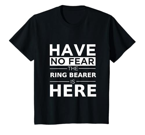 Kinder Have No Fear Ring Bearer is Here Spielerisches Hochzeitsgeschenk T-Shirt Kinder Have No Fear Ring Bearer is Here Spielerisches Hochzeitsgeschenk T-Shirt von Wedding Party Fun Designs Cute Ring Bearer Gifts