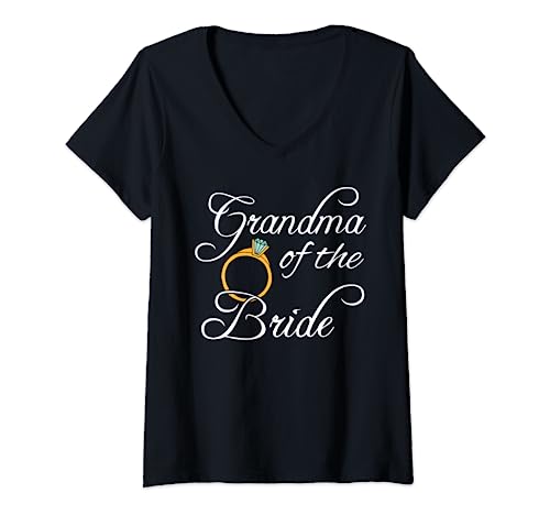 Hochzeit Shirts Oma der Braut T-Shirts Frauen Oma Geschenke T-Shirt mit V-Ausschnitt Hochzeit Shirts Oma der Braut T-Shirts Frauen Oma Geschenke T-Shirt mit V-Ausschnitt von Wedding Shirts - Wedding Gifts