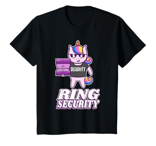 Kinder Ring Sicherheit Hochzeit T-Shirt von Wedding ring Bearer children Flower child Unicorn