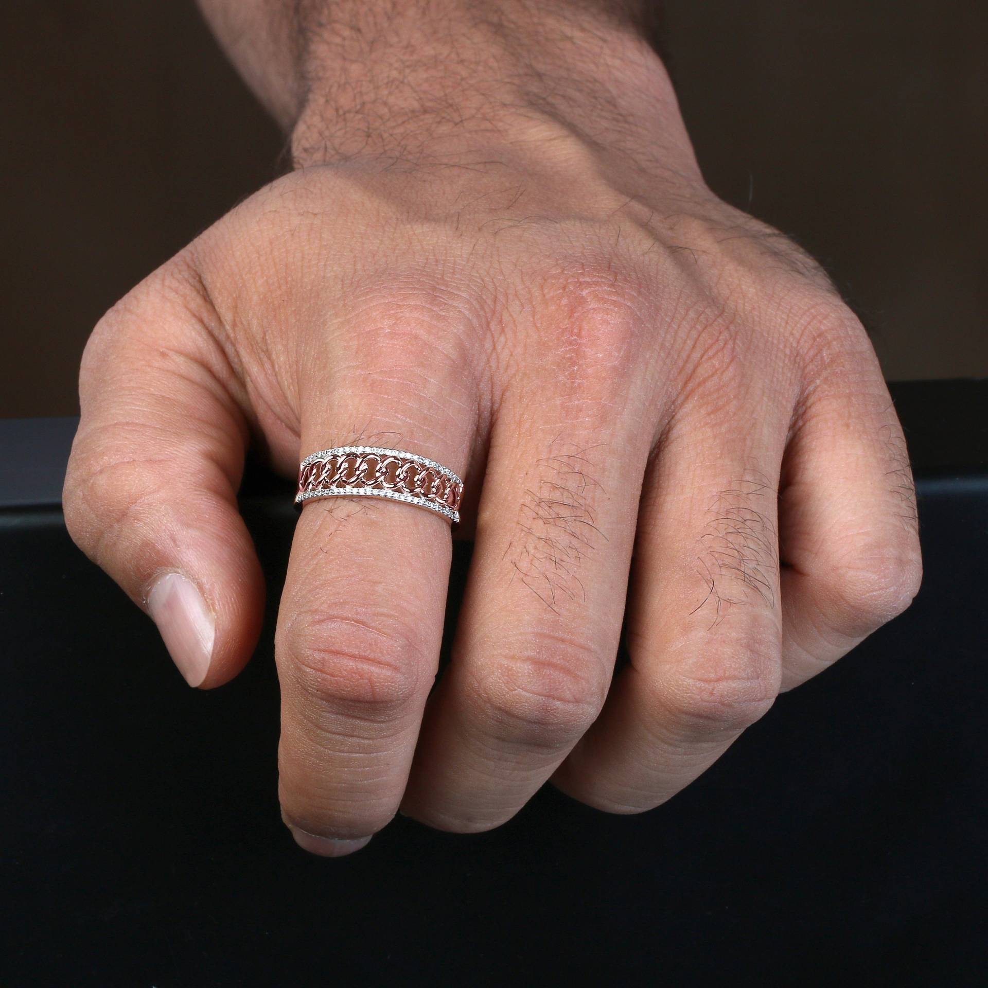 Herren Lab Diamant Ring, 925 Sterling Silber Handgemachter Art Deco Verlobungsring, Geschenk Für Ihn von WeddingJewellry