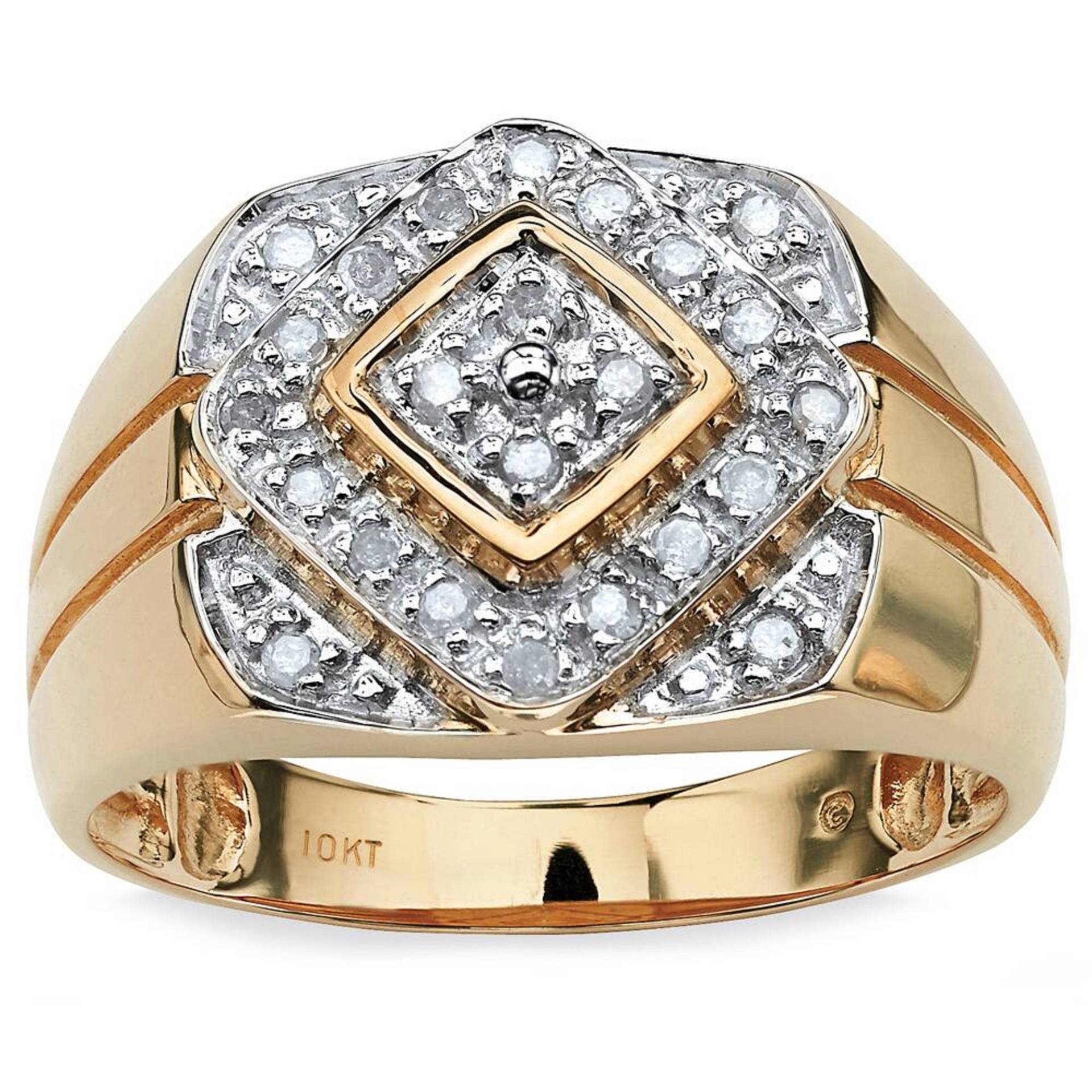 Herren Moissanit Ring, Runder Schliff Männer Verlobungsring, Art Deco Unikat Ehering, 925 Silber & Solid Gold Versprechen Ring von WeddingJewellry