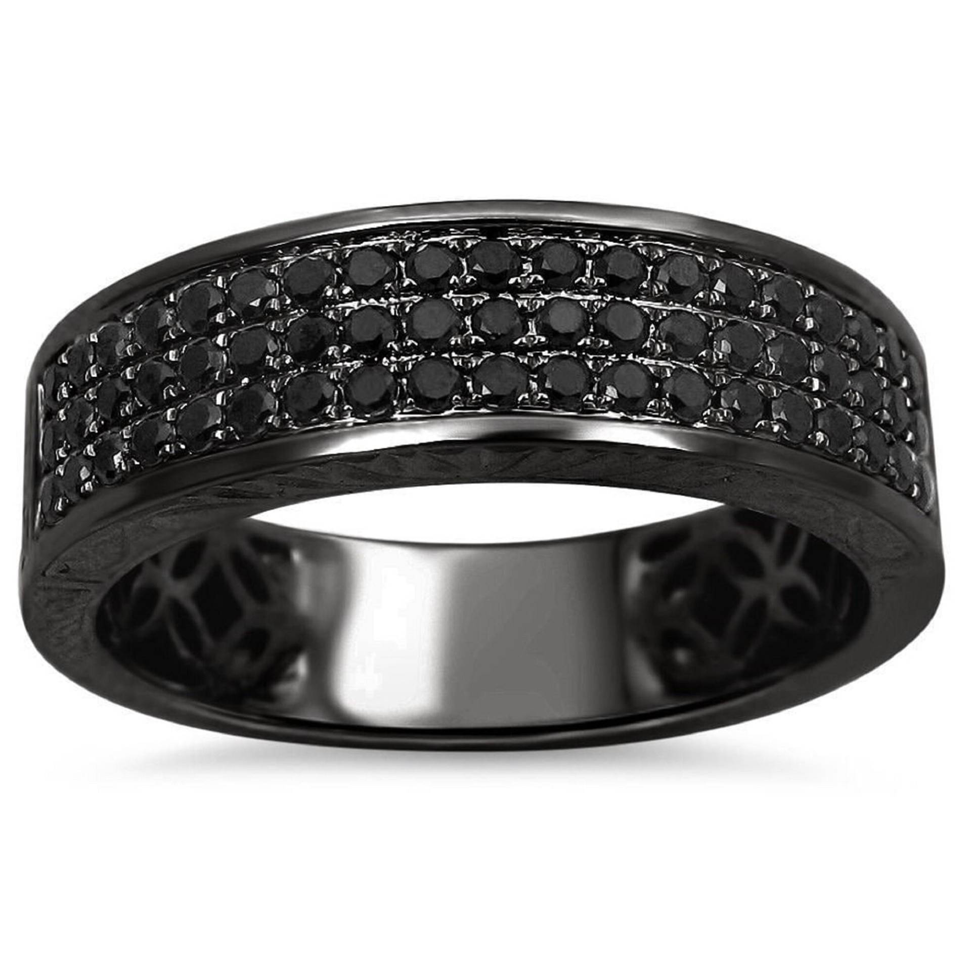 Herren Onyx Multi Stein Ring, Schwarz Vergoldet Einzigartige Ehering, Moderne Männer Jahrestag Gold Verlobungsring, Geschenk-Ring von WeddingJewellry