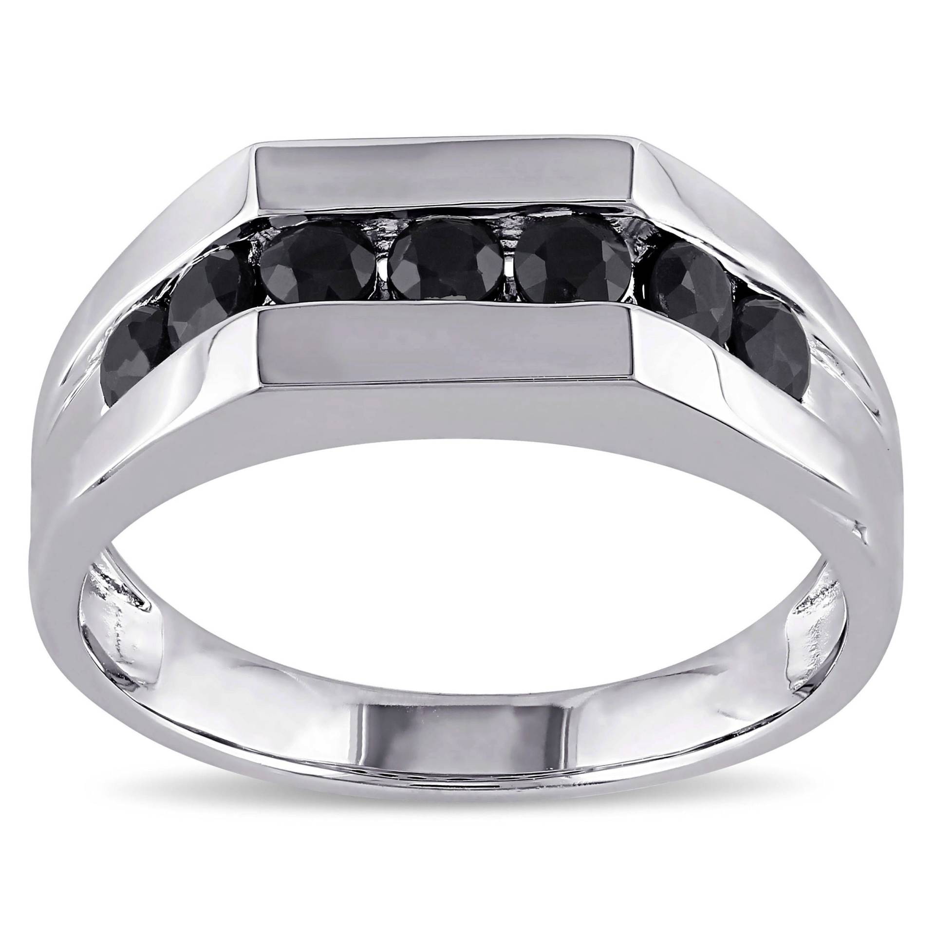 Herren Schwarz Onyx Ring, Runde Geschnitten Einzigartige Ehering, 925 Silber Und Hoch Poliert Gold Männlichen Verlobungsring, Geschenk Für Ihn von WeddingJewellry