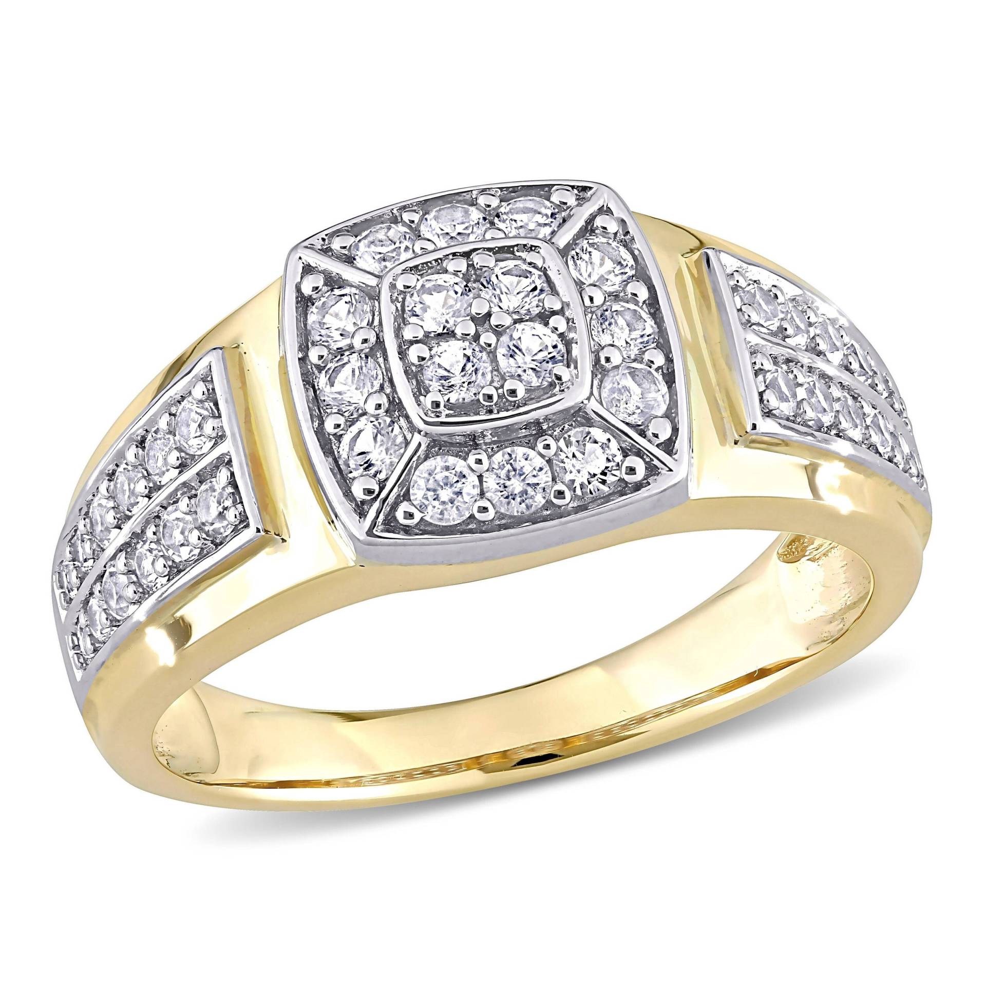 Multi Stone Herren Unikat Uhren Ring, Moissanit Mehrfarbiger Handgemachter 925 Silber & Gold Versprechen Ehering von WeddingJewellry