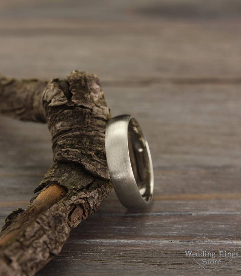 5 Mm Einfacher Silber Ehering in Mattem Finish, Herren Oder Damen Band, Matter Silberring, Sterling Silberband, Schlichter von WeddingRingsStore