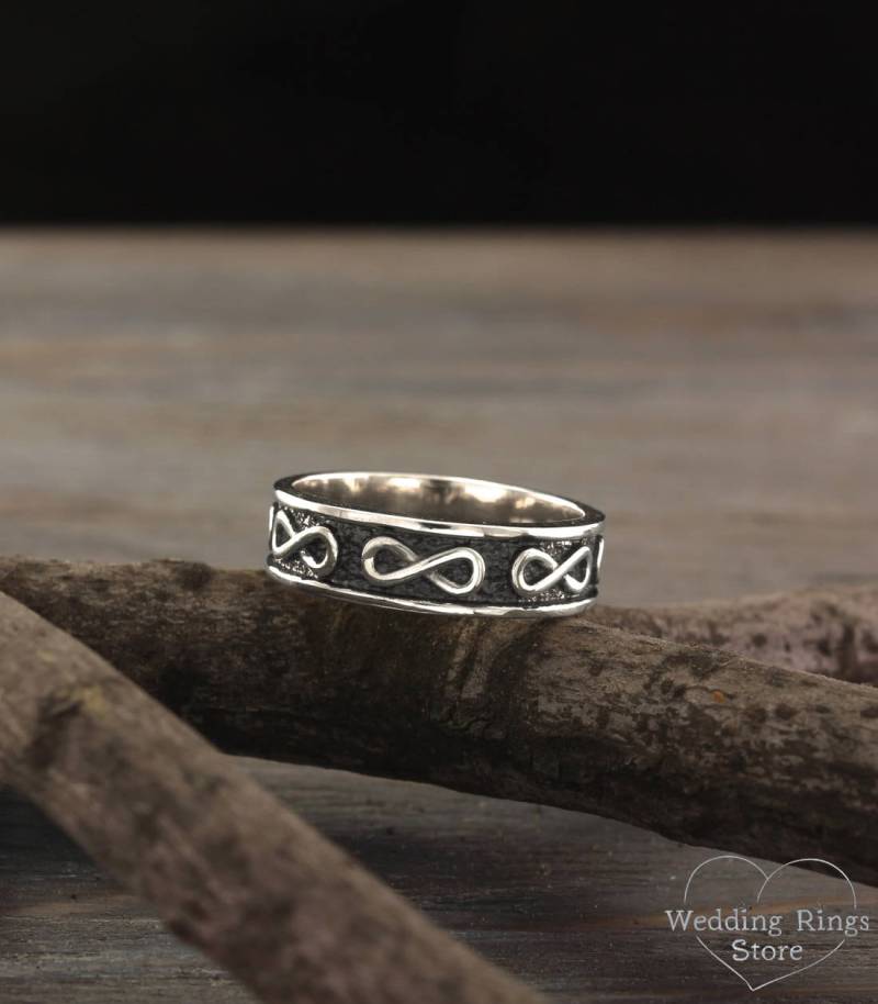 Infinity-Silberring, Unendlichkeits-Silberring, Infinity-Ring, Herren - Oder Frauenring, Silberring Einzigartig, Ehering Aus Silber von WeddingRingsStore