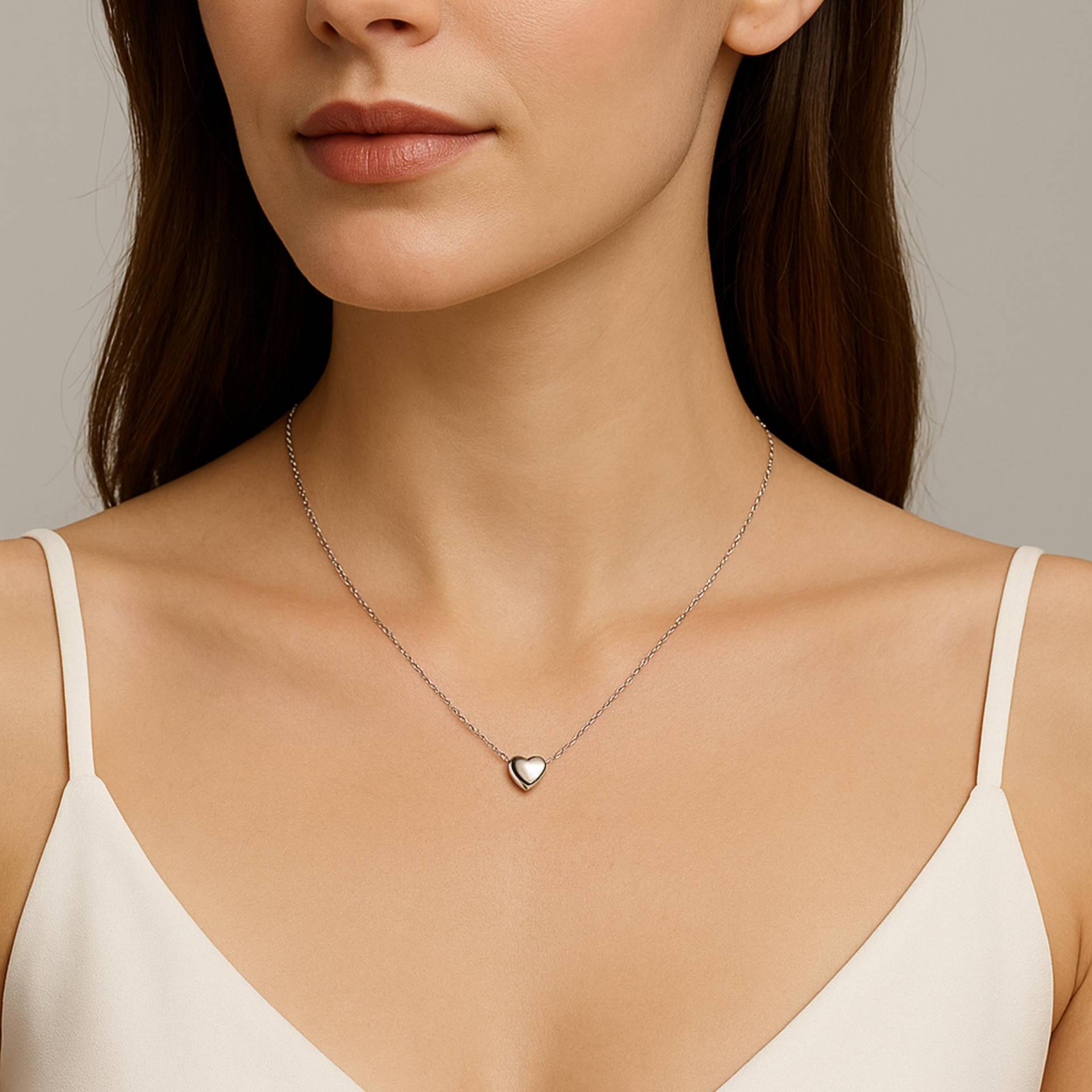 Herz Kette Aus 925 Sterling Silber - Optional Mit Gravur Von Initialen, Datum, Namen Geschenk Für Freundin, Frau, Mama, Hochzeit von WeddingbeesDesigns