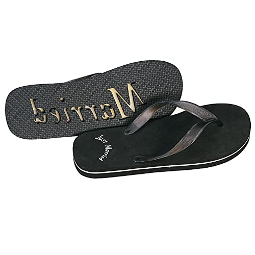 Strandsandalen/Zehentrenner Just Married (Bräutigam) XL (46-48) von Weddingstar